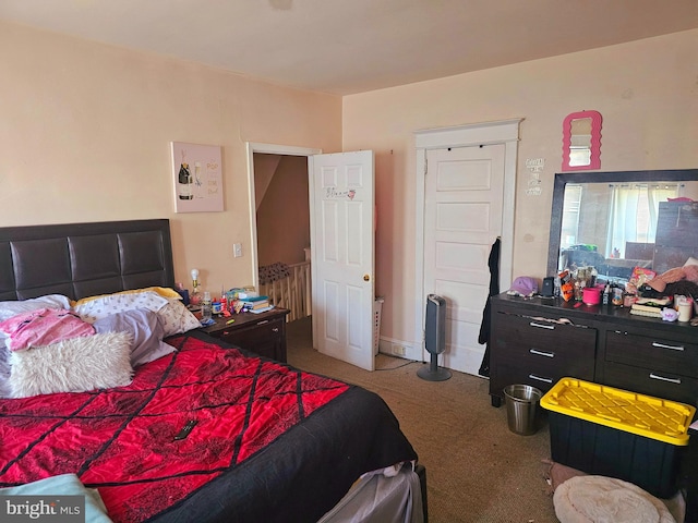 view of carpeted bedroom