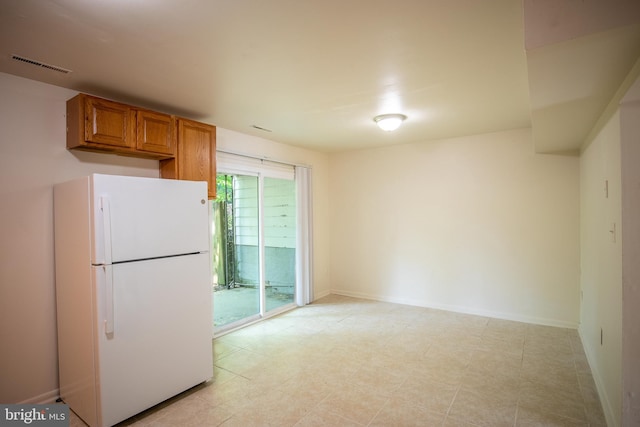 kitchen with white fridge