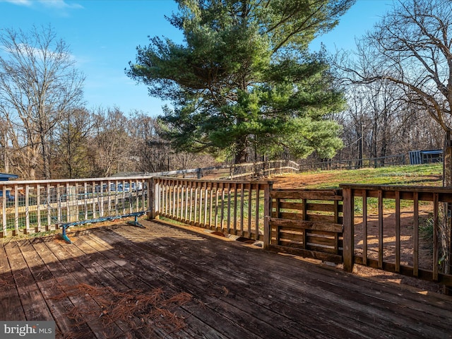 view of wooden terrace