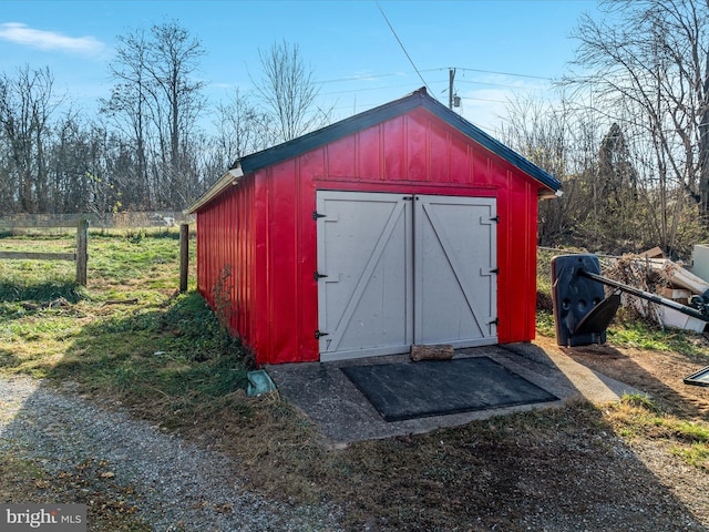 view of outbuilding