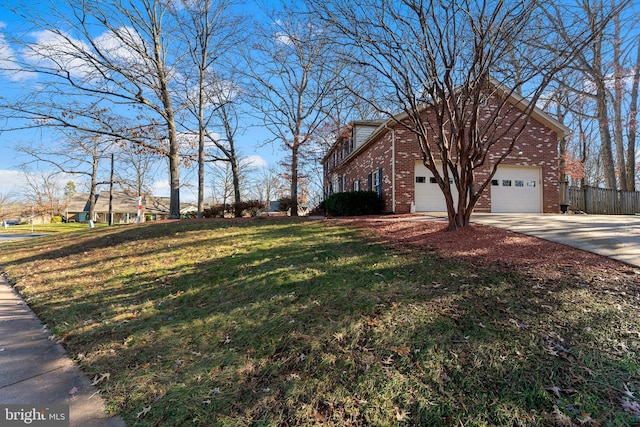 exterior space featuring a garage