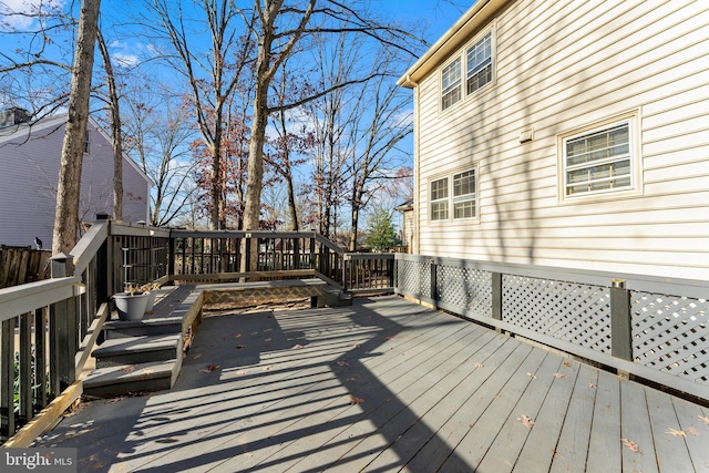 view of wooden deck