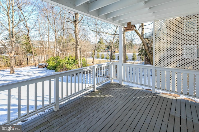 view of wooden terrace