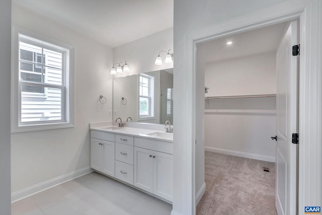 bathroom with vanity