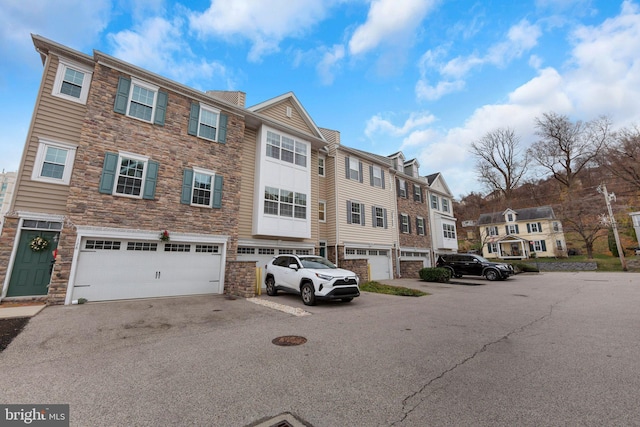 view of property with a garage