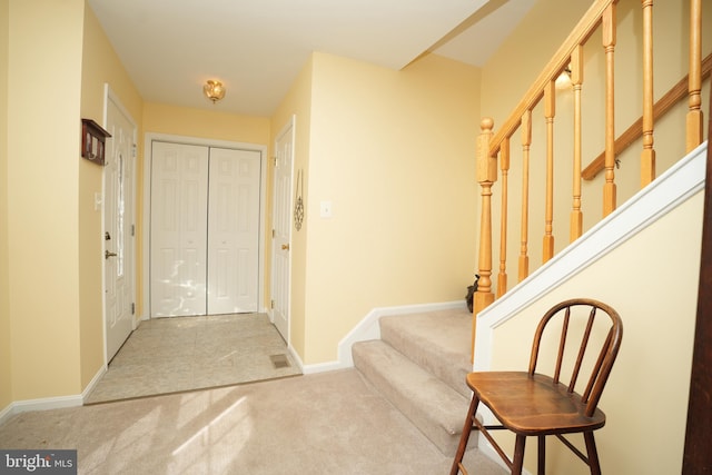 37978 George F Dr, Mechanicsville, MD 20659 - carpeted entrance foyer featuring stairs and baseboards