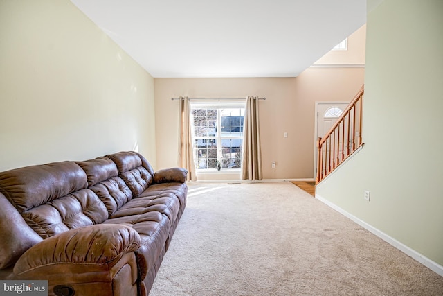 view of carpeted living room