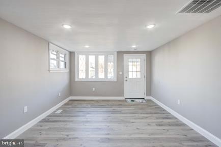 entryway featuring light wood-type flooring