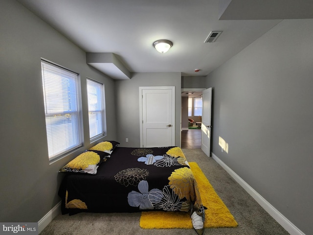 view of carpeted bedroom