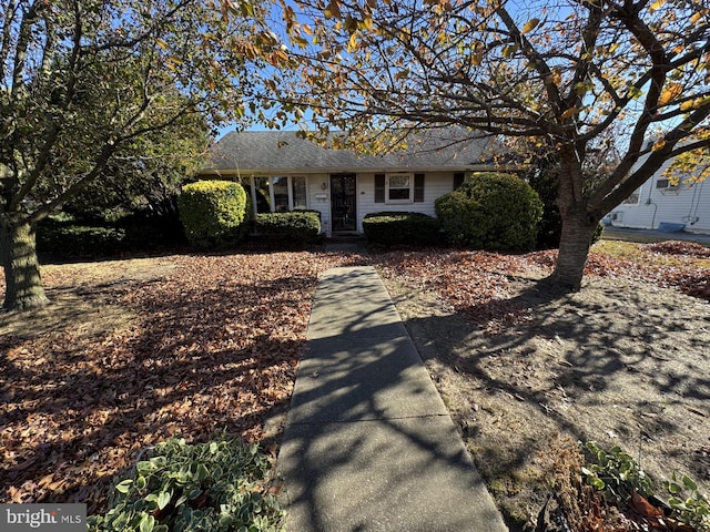 view of single story home