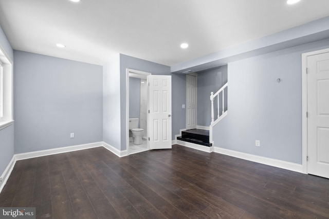 interior space featuring dark hardwood / wood-style flooring