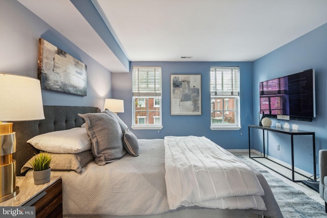 view of carpeted bedroom