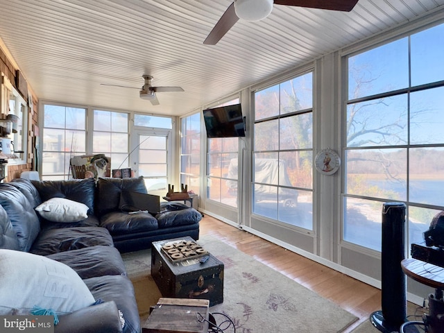 view of sunroom