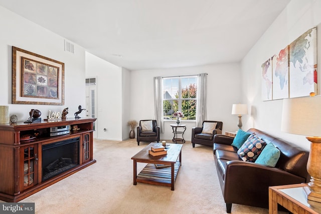 view of carpeted living room