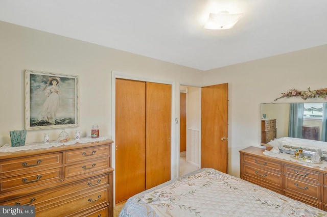 bedroom featuring a closet