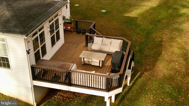 exterior space with an outdoor hangout area