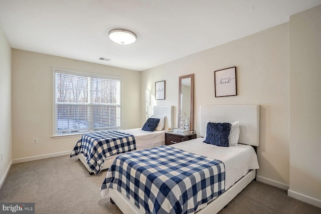 bedroom with carpet floors