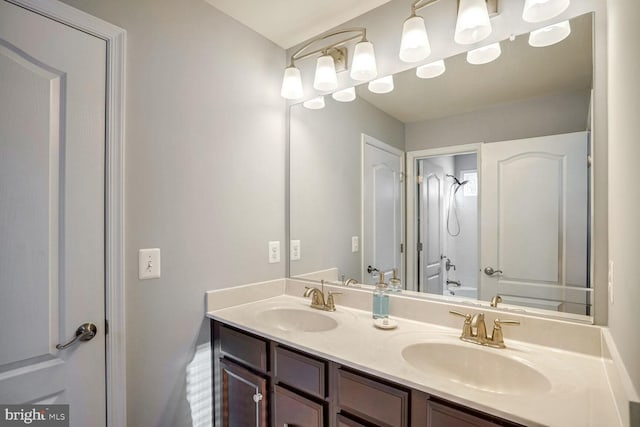 bathroom with vanity