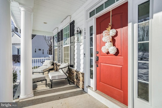 view of doorway to property