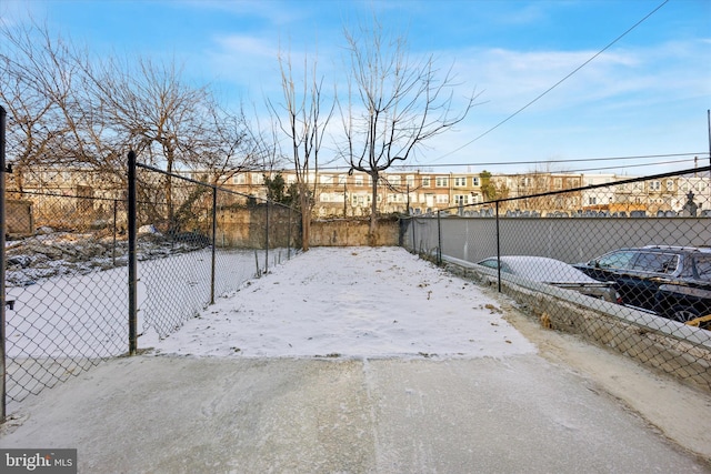 view of snowy yard