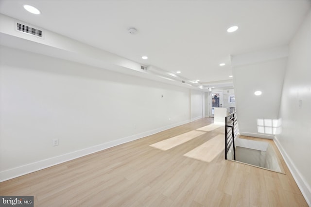 interior space with light wood-type flooring