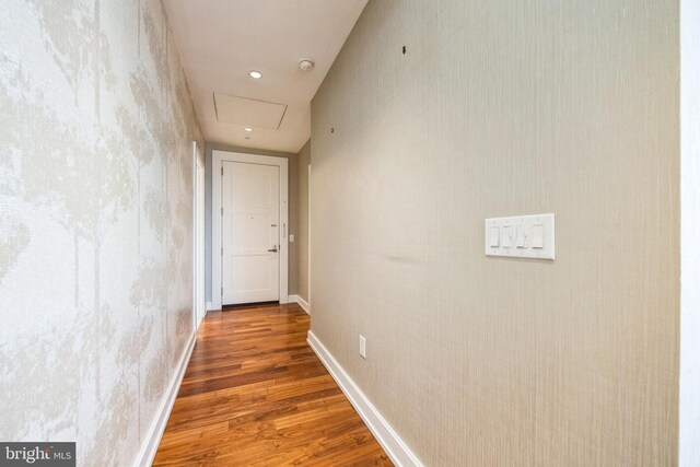 50 S 16th St Unit 5102, Philadelphia, PA 19102 - hall with wood finished floors and baseboards