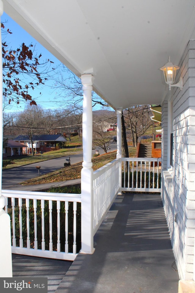 view of patio with covered porch