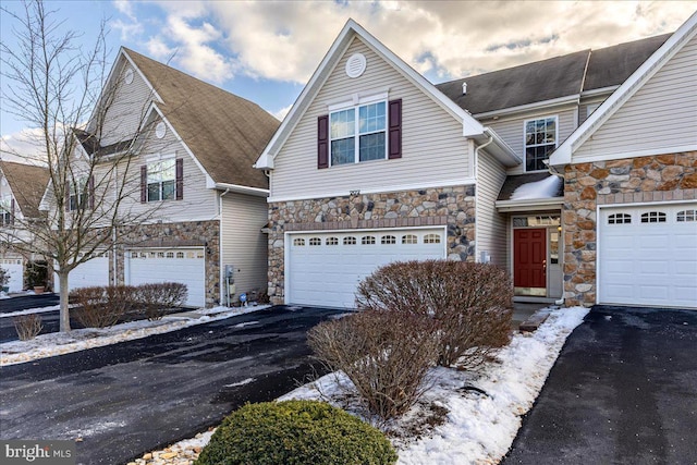 view of front property with a garage