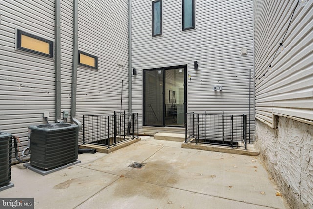 view of patio featuring central air condition unit