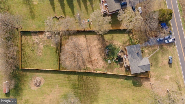 aerial view featuring a rural view