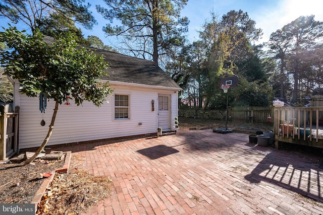 view of patio with a deck