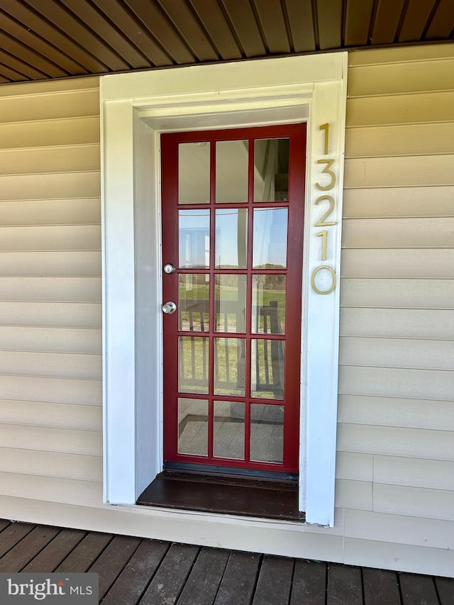 view of doorway to property