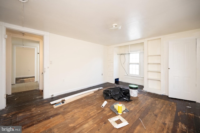 interior space featuring dark hardwood / wood-style flooring