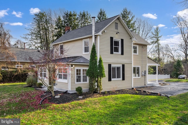 exterior space with a lawn