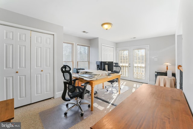 office with french doors