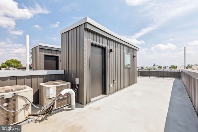 view of outdoor structure featuring cooling unit