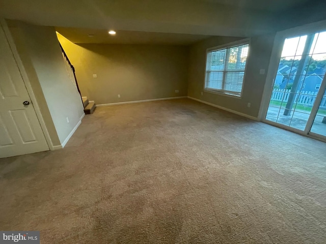 view of carpeted empty room