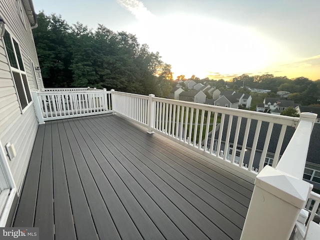 view of deck at dusk