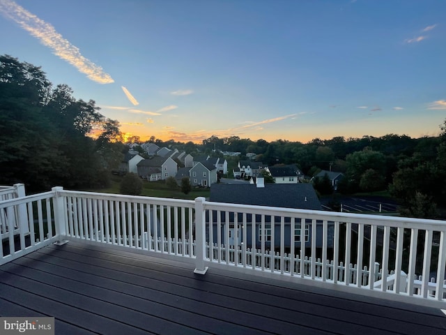 view of deck at dusk