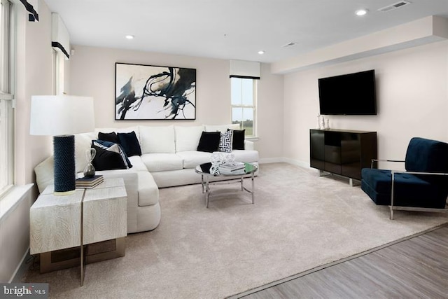 view of carpeted living room