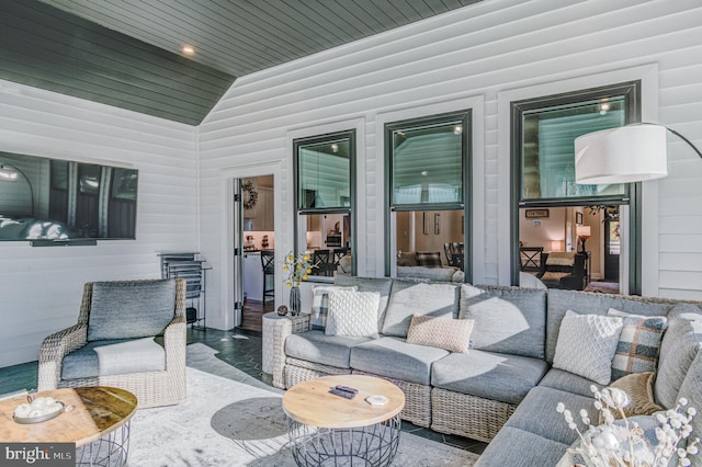 view of patio with an outdoor living space