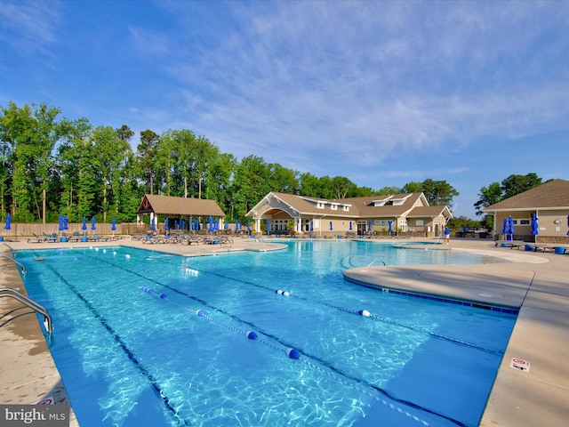 view of pool with a patio