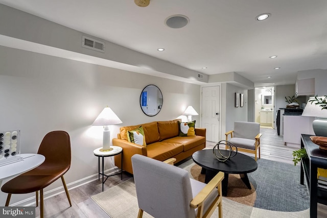 living room featuring hardwood / wood-style flooring