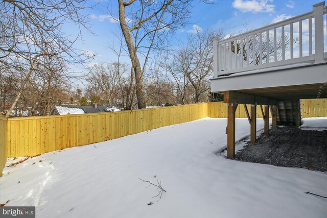 view of snowy yard