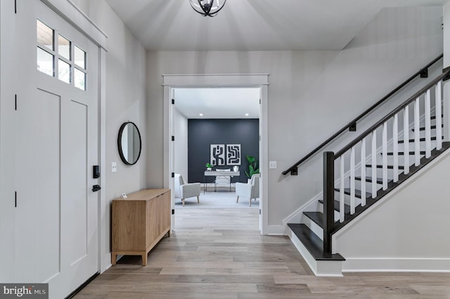 entryway featuring light hardwood / wood-style flooring