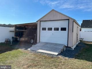 garage featuring a carport