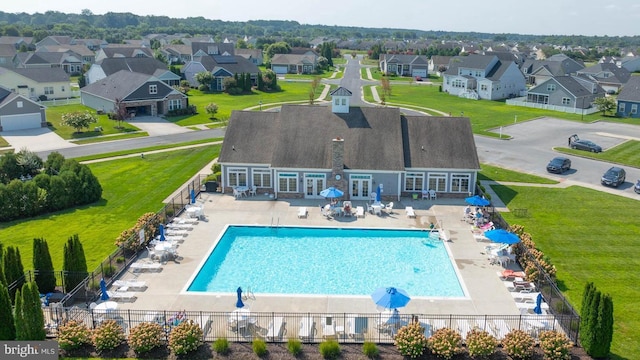 birds eye view of property