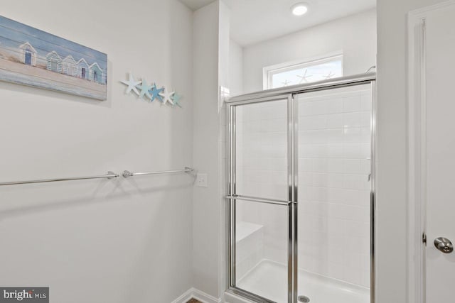 bathroom with walk in shower