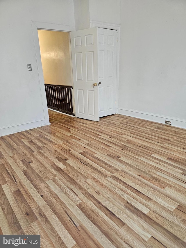 empty room featuring light hardwood / wood-style floors