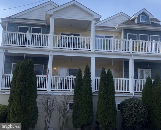 exterior space with a balcony